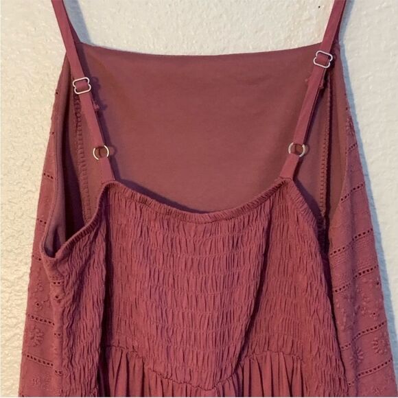 Wild Fable Sundress Women’s XS Mauve Embroidered Tiered Adjustable Straps. - Picture 8 of 14